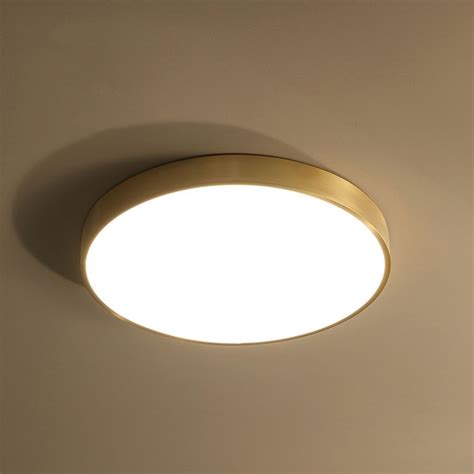 Plafonnier Rond Dor Led Pour Salon Chambre Couloir Tailles