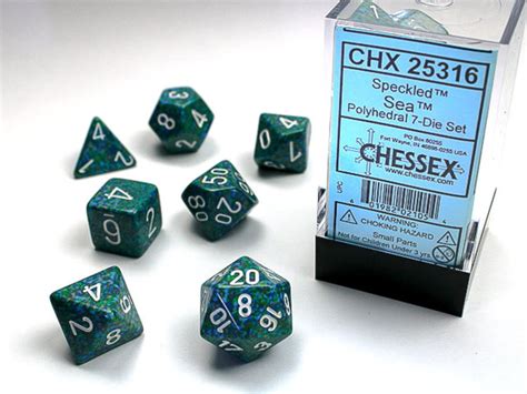 Chessex Sea Speckled Polyhedral 7 Die Set Zwergenschmiede Gmbh