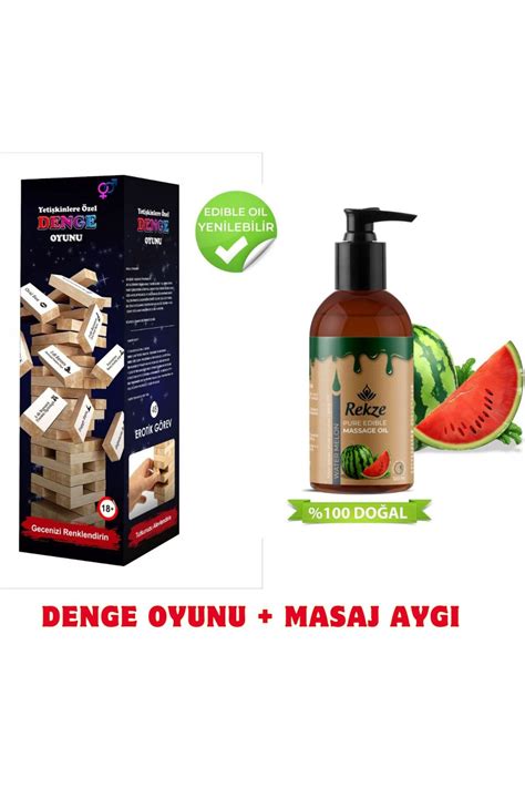 Rekze Erotik Denge SEX Oyunu 120ml Karpuz Aromalı Su Bazlı Masaj Yağı Tutkulu Anların Yeni