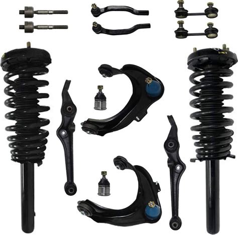 14pc Front Struts Upper Lower Control Arms Tie Rods Ball Joints