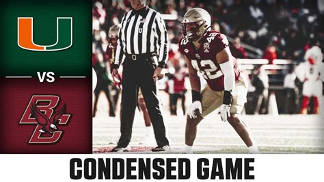 Miami Vs Boston College Condensed Game 2023 Acc Football Youtube