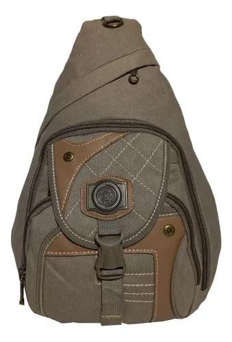 Mochila Cruzada De Lona Reforzada De Color Beige Kvn 201351 MercadoLibre