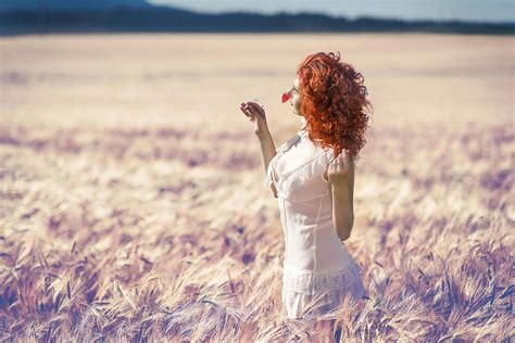 Wallpaper Sunlight Women Redhead Sea Sand Love Field Morning