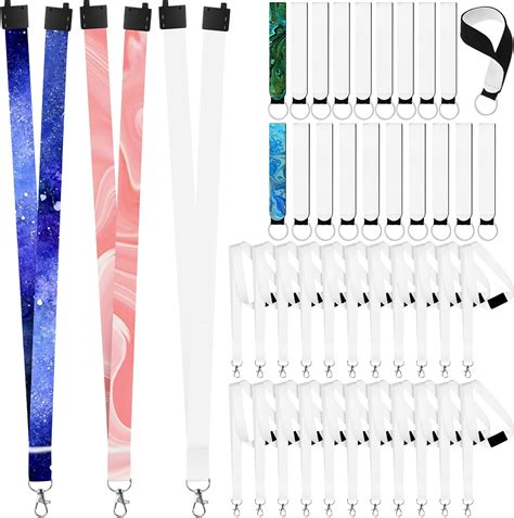 Pcs Sublimation Lanyard Blank Sublimation Keychain Blanks