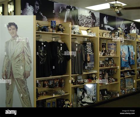 Souvenir shop. Graceland Mansion. Home of Elvis Presley (1935-1977 ...