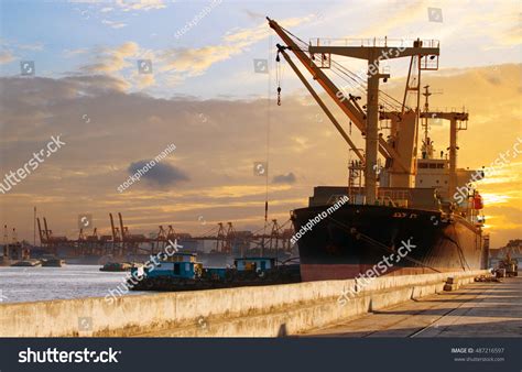 Container Ship Loading Port Stock Photo 487216597 | Shutterstock