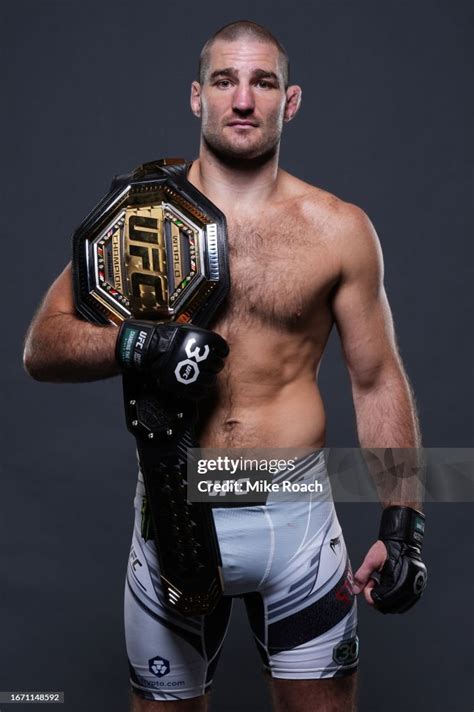Sean Strickland Poses For A Portrait After His Victory During The Ufc