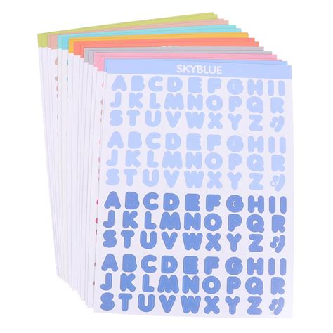 NUOLUX Stickers Alphabet Number Decorative Self Adhesive Sticker