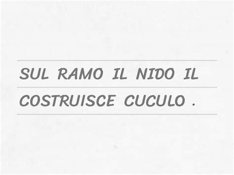 Formo Delle Frasi Unjumble