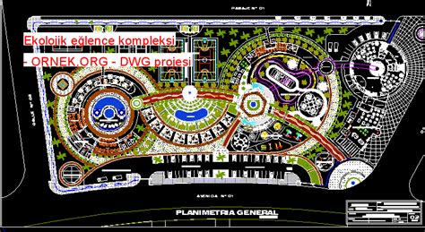 Ekolojik E Lence Kompleksi Dwg Projesi Autocad Projeler