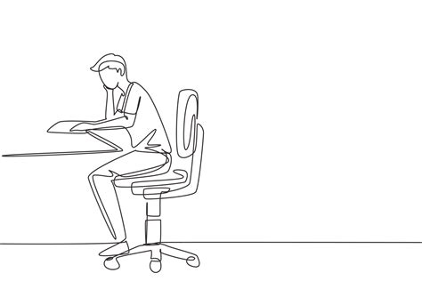 Person Sitting In Chair Front View Drawing