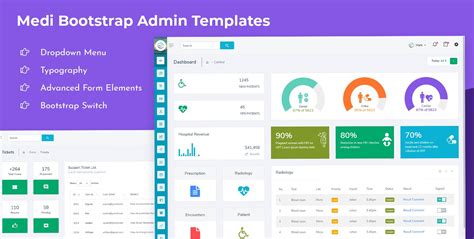 Responsive Bootstrap Admin Templates With UI Framework Medi