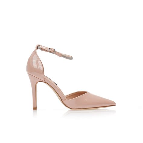 Pantofi Cu Tocuri Nude Lustrin Cu Baret Cu Strasuri V Rf Ascu It Tsoukalas Shoes