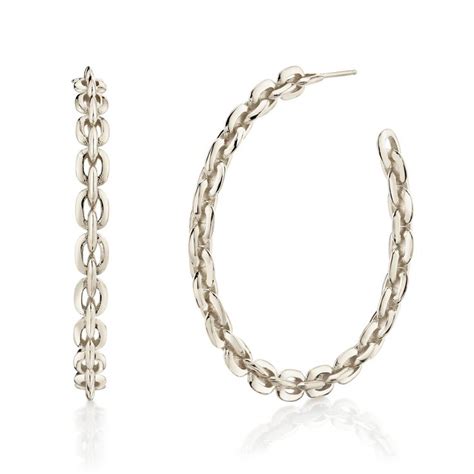 Large Knife Edge Chain Hoops