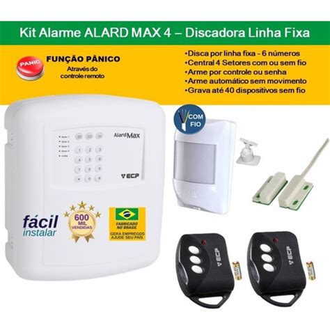 Kit Alarme Residencial Sem Fio Alard Max Discadora H Submarino