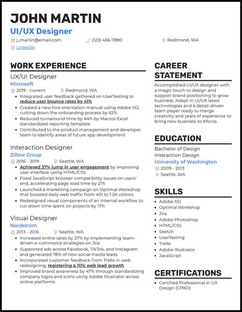 5 Ux Designer Resume Examples Created For 2024