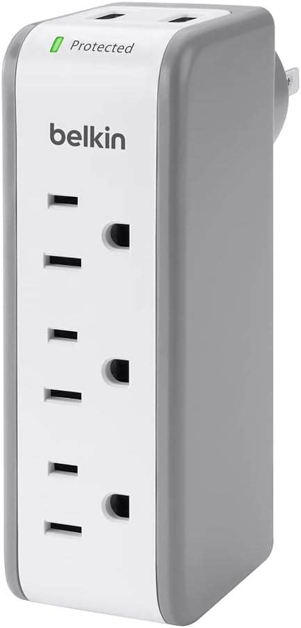 Belkin Wall Mount Surge Protector 3 Ac Multi Outlets And 2