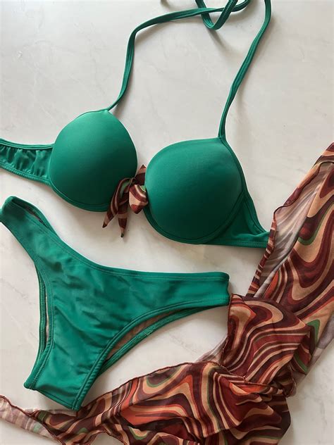 Green Bikini Set Bikini Brazilian Swimwear Brazilian Bikini Set Bikini