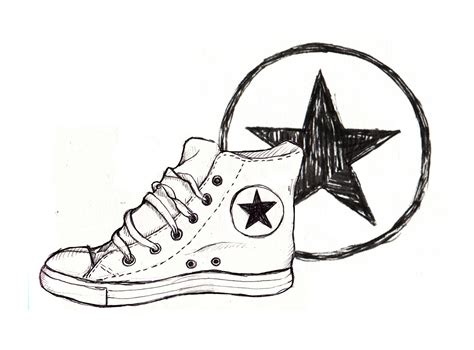 Converse Drawing at GetDrawings | Free download