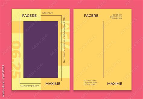 Simple and Geometric Postcard Layout Stock Template | Adobe Stock