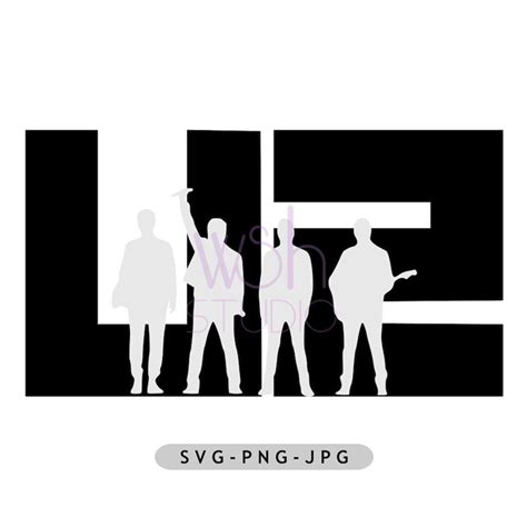 U2 Band Silhouette Digital Downloadsvg Png Files For Silh Inspire