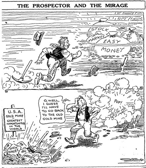 Stock Market Crash Political Cartoons 1929