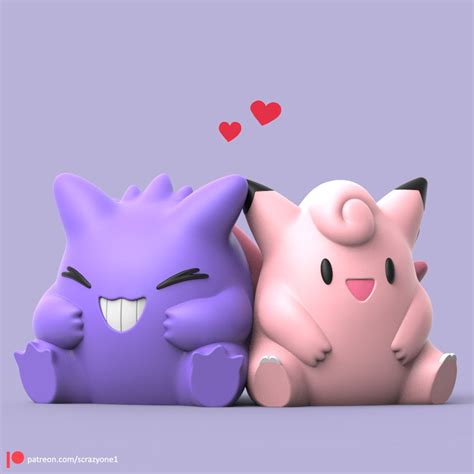 Gengar & Clefable - Etsy