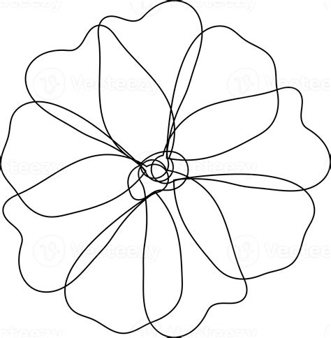 Minimalist Flower Doodle 13522885 Png