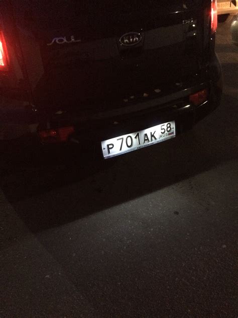 Светодиодная подсветка номера — KIA Soul (1G), 1,6 л, 2010 года ...