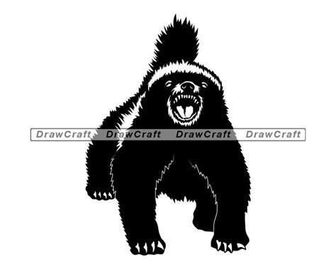 Honey Badger 3 Svg Honey Badger Svg Forest Creatures Svg Honey