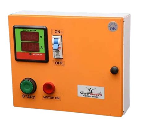 240 Voltage 50 Hertz Mild Steel Body Single Phase Motor Control Panel