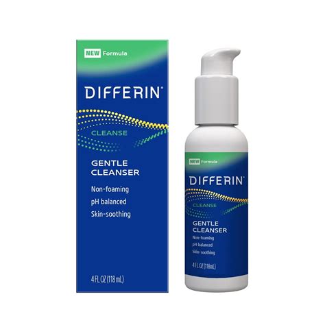 Differin Gel Makers Soothing Facial Cleanser 4 Oz Gentle Skin Care