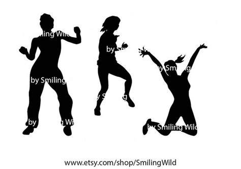 Zumba Dance Silueta Svg Cliprat Vector Grahic Art Jumping Etsy Espa A