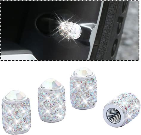 Amazon Zipelo Bling Valve Stem Caps Pack Crystal Rhinestone Car