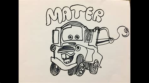 how to draw mater How to draw a mater car - Step by Step Drawing