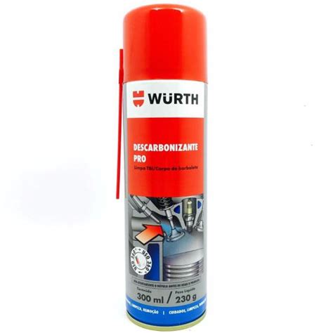 Limpa TBI Descarbonizante Limpa Carburador Wurth 300ML Limpa Motor