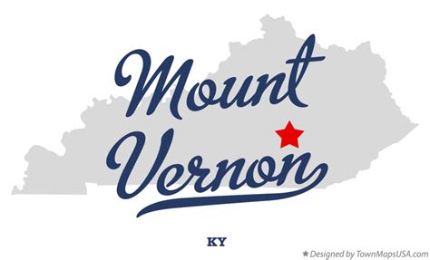 Map of Mount Vernon, KY, Kentucky