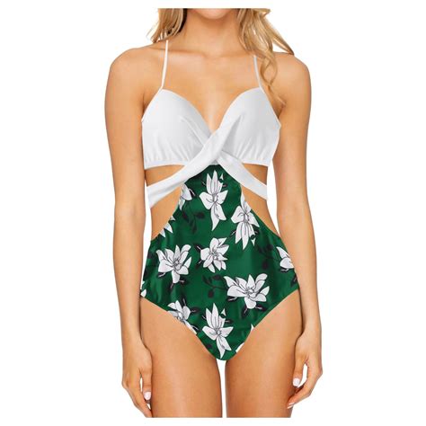 Tponi Tummy Control Swimsuits For Women One Piece Elastic White Bikini Clear L Walmart