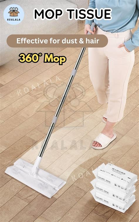 Electrostatic Flat Mop Tisu Pengelap Lantai Mop Tisu Dust Removal Paper