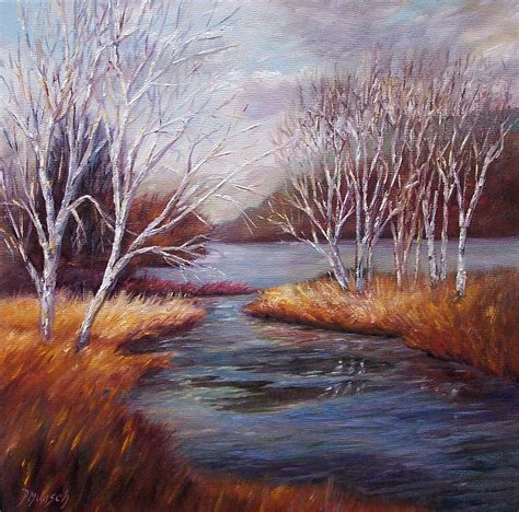 Donna Munsch Fine Art: Original Oil Painting Birch Trees Unite