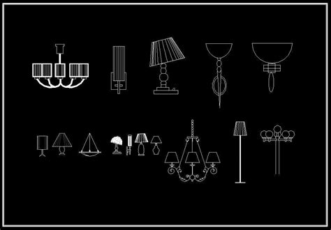 Free Lamp Blocks Download – CAD Design | Free CAD Blocks,Drawings,Details