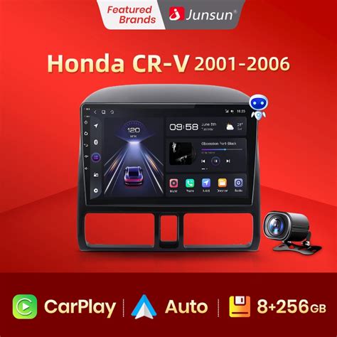 Junsun V Pro Ai Voice Din Android Auto Radio For Honda Cr V Crv