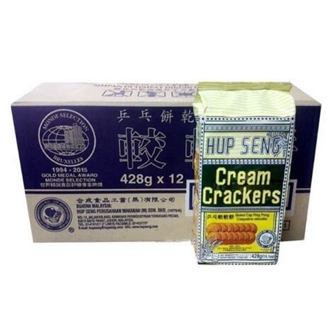 Hup Seng Ping Pong Cream Crackers Carton G X Pack Shopee