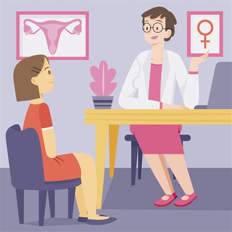 Free Vector Gynecology Concept With Doctor