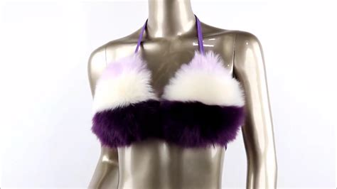 Custom Women Fur Underwear Fox Fur Furry Bra Lingerie Set Buy Furry