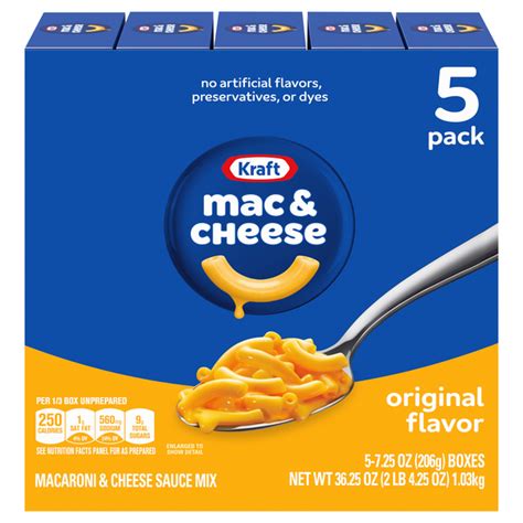 Save on Kraft Mac & Cheese Dinner Original Flavor - 5 ct Order Online Delivery | MARTIN'S