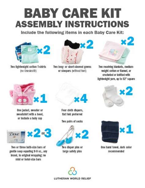 Baby Care Kit Assembly Signs Lutheran World Relief