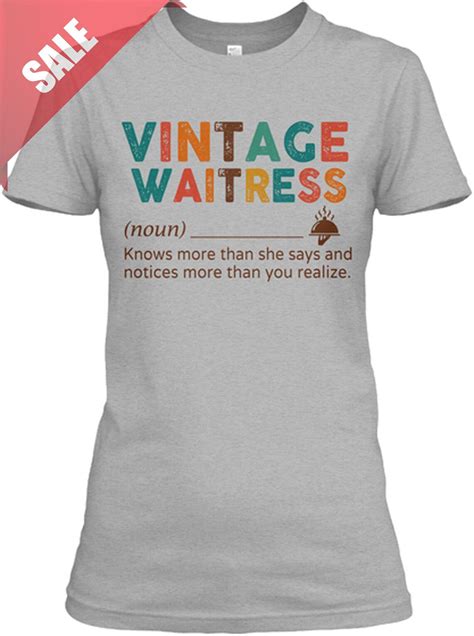 Vintage Waitress T Shirt Etsy