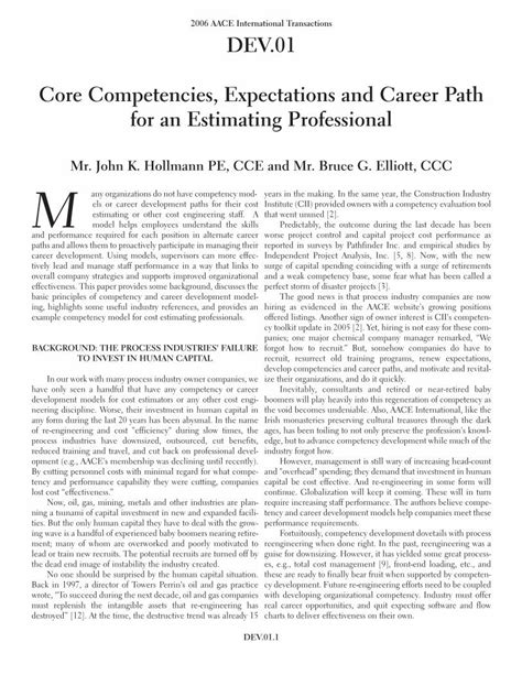 Pdf Core Competencies For An Estimating Professional Pdf Dokumen Tips