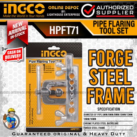 Ingco 5 16mm Forge Steel Frame Pipe Flaring Tool Set Hpft71